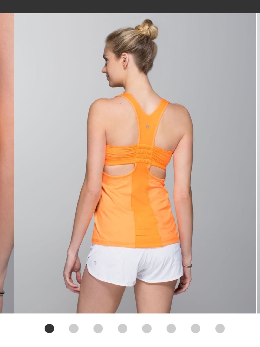 lululemon sz 10 Tone It Tank Creamsicle Pop Orange VTG 2014 athleisure lounge